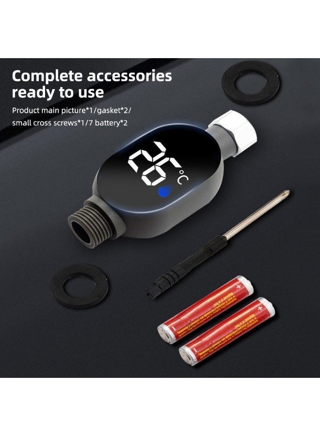 Universal LED Digital Shower Thermometer , Real-Time Water Temperature Display Gauge for Bathroom & Kitchen , Easy Install Monitor in Black - Image 5